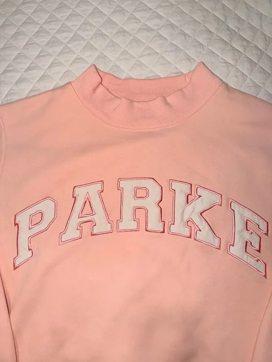 PARKE PINK MOCK NECK SWEATSHIRT - Picture 2 of 4